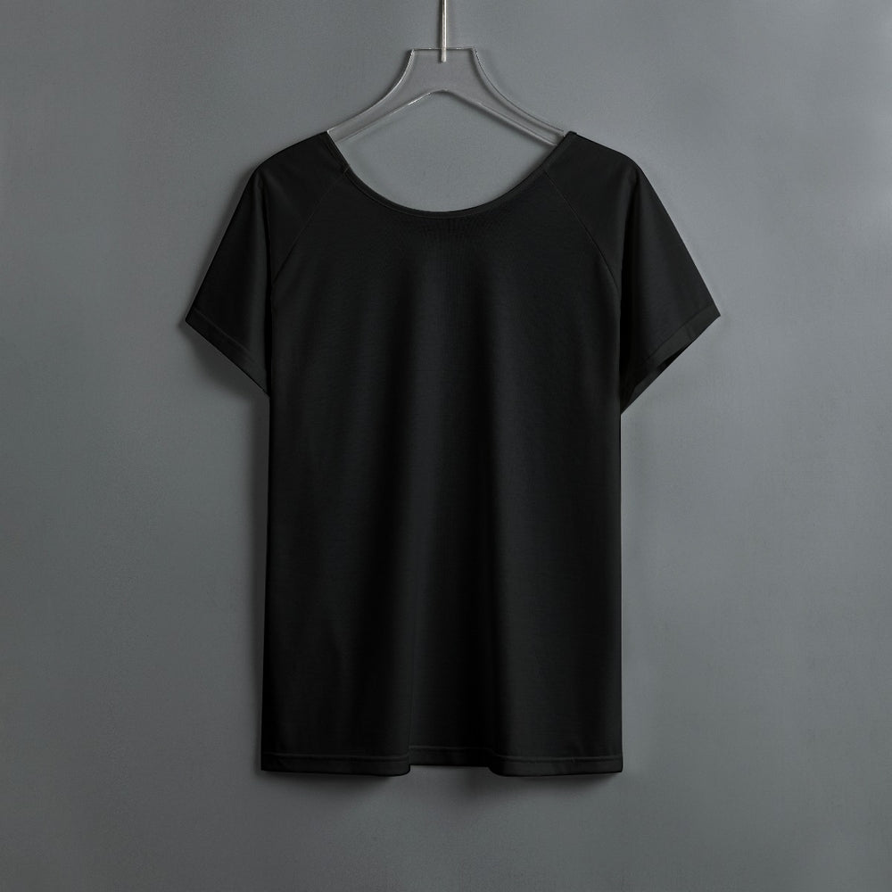 Women's Round Neck T-shirt with Raglan Sleeve