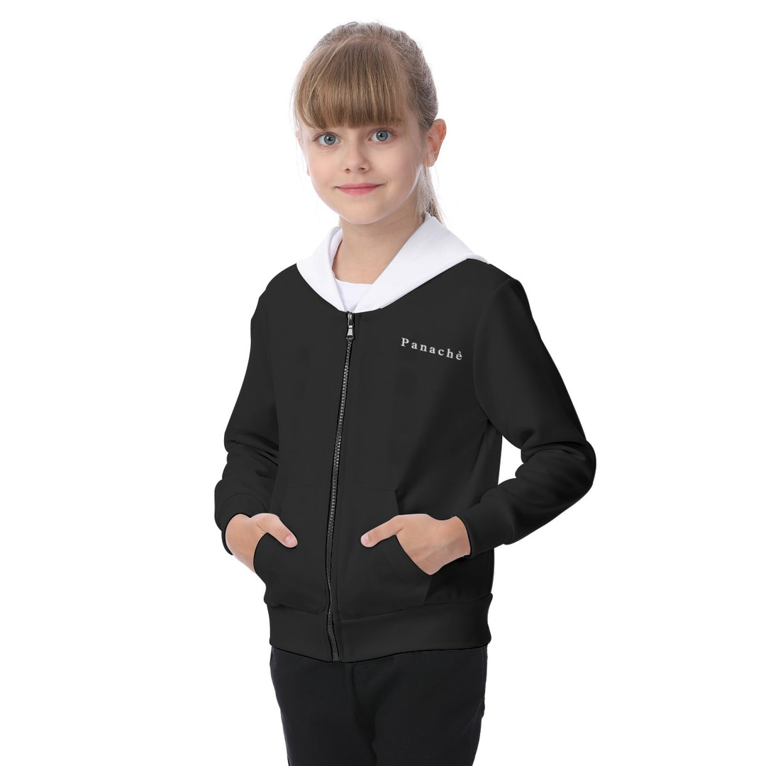 Kid's Zip-up Hoodie with Patch Pocket