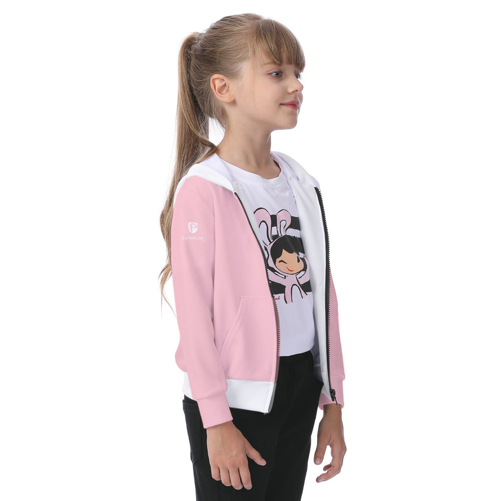 Kid's Zip-up Hoodie with Patch Pocket