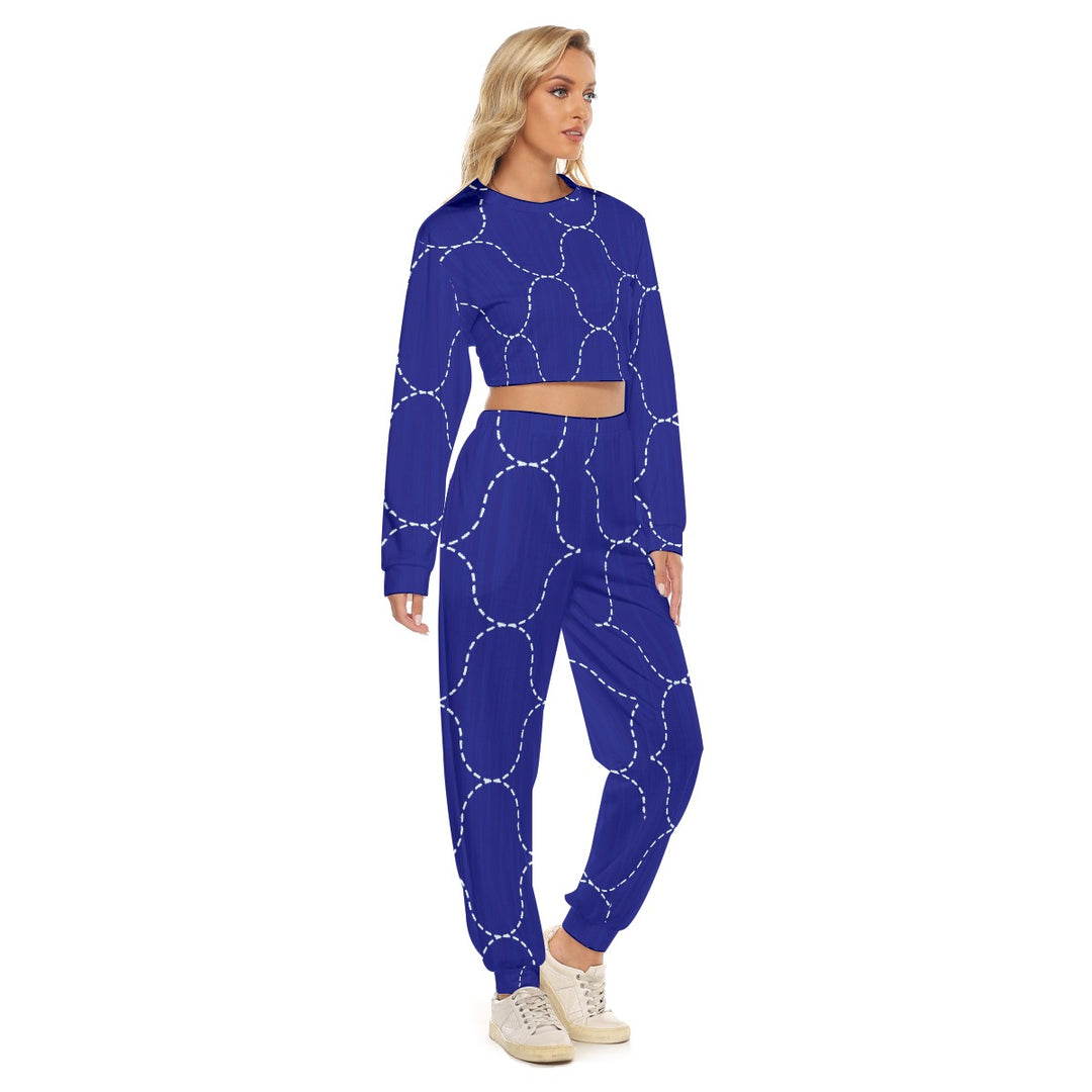 Women's Crop Sweatshirt Suit