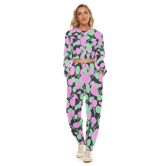 Women's Crop Sweatshirt Suit