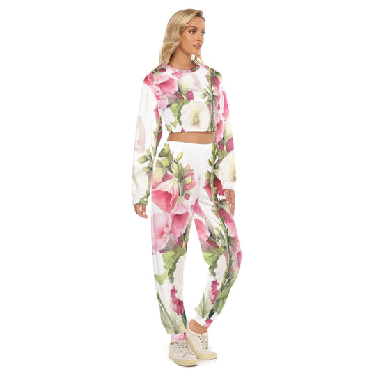 Women's Crop Sweatshirt Suit