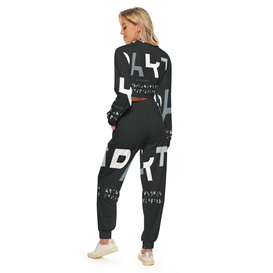 Women's Crop Sweatshirt Suit