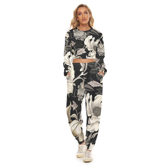 Women's Crop Sweatshirt Suit