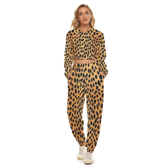 Women's Crop Sweatshirt Suit