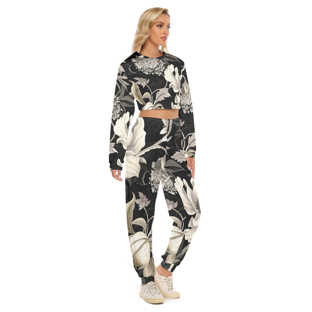 Women's Crop Sweatshirt Suit