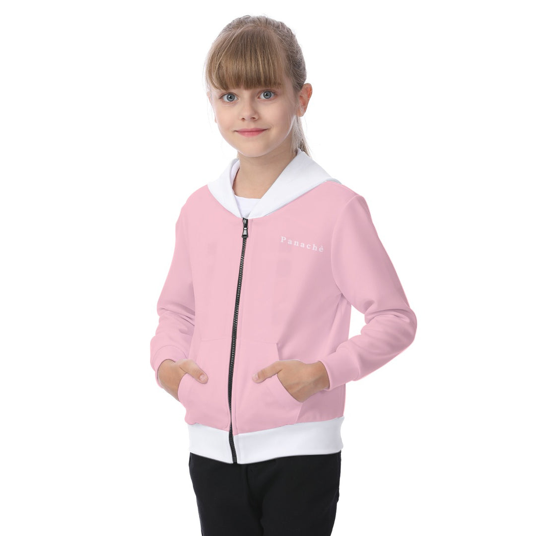 Kid's Zip-up Hoodie with Patch Pocket