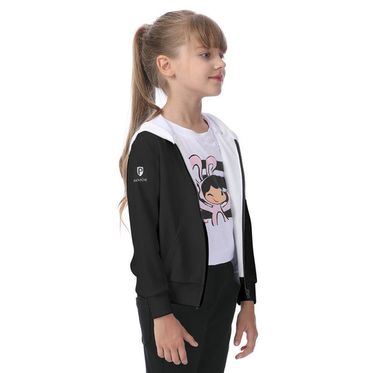 Kid's Zip-up Hoodie with Patch Pocket