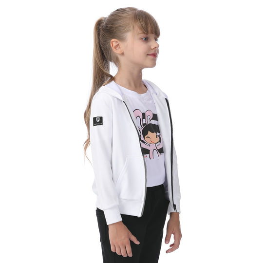 Kid's Zip-up Hoodie with Patch Pocket