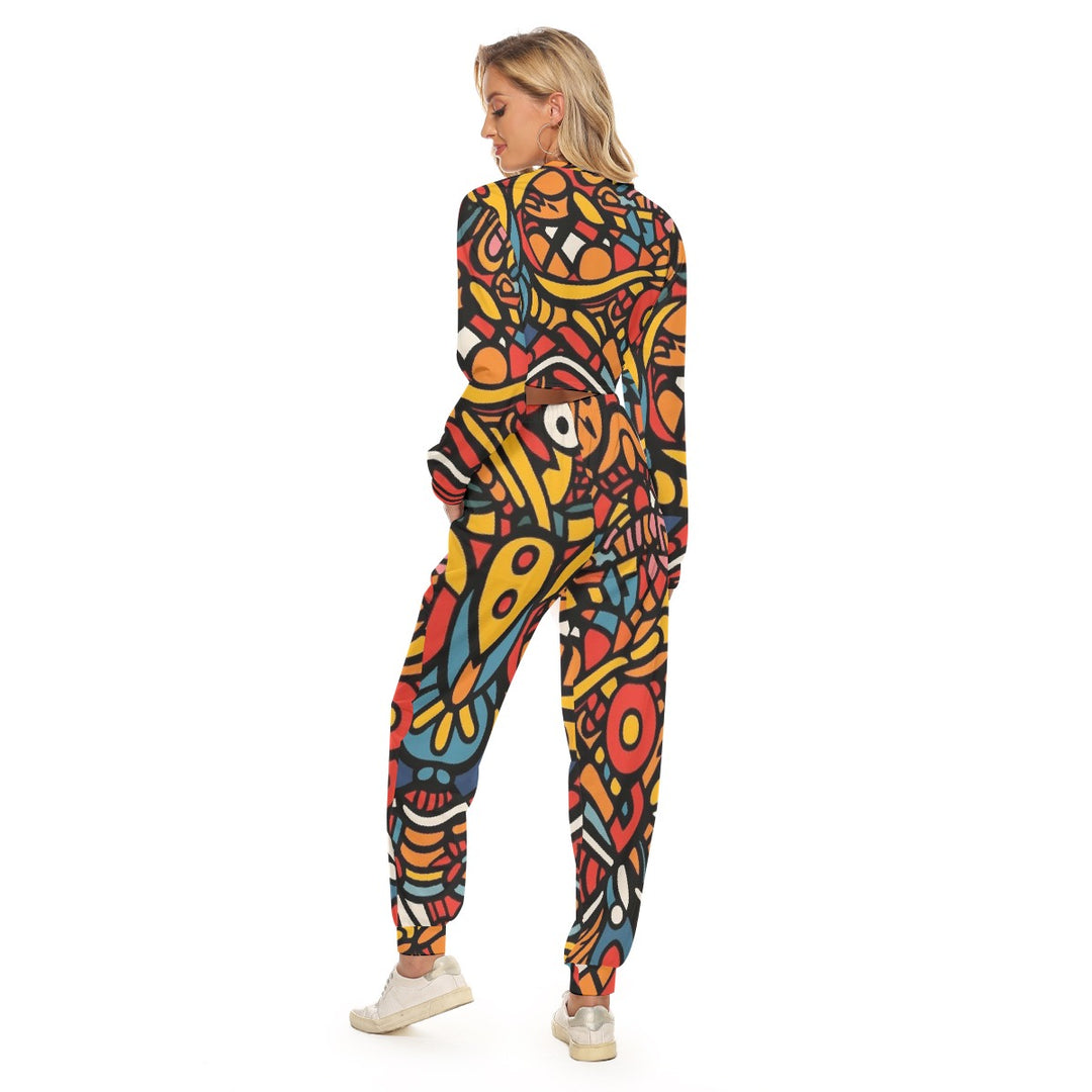 Women's Crop Sweatshirt Suit