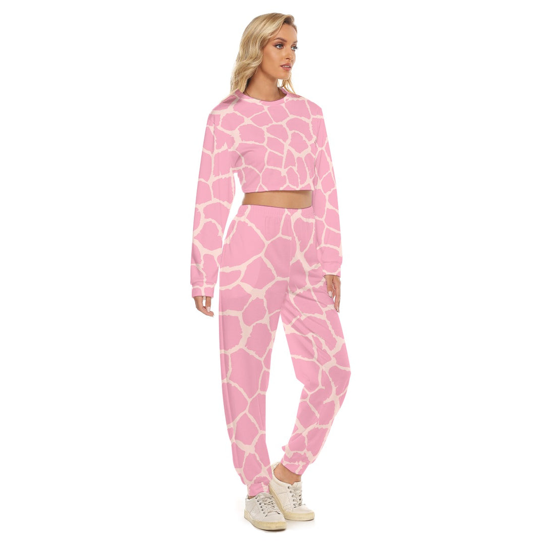 Women's Crop Sweatshirt Suit