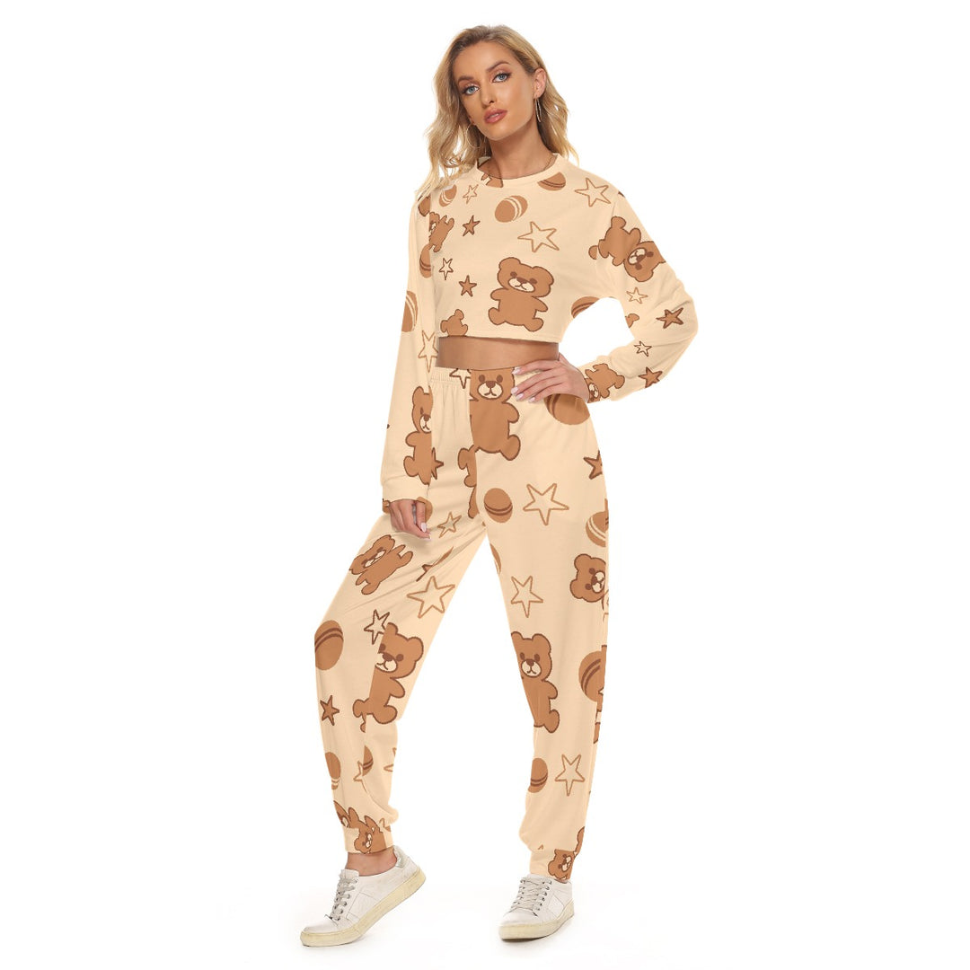 Women's Crop Sweatshirt Suit