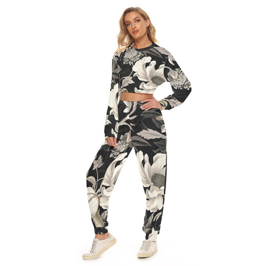 Women's Crop Sweatshirt Suit