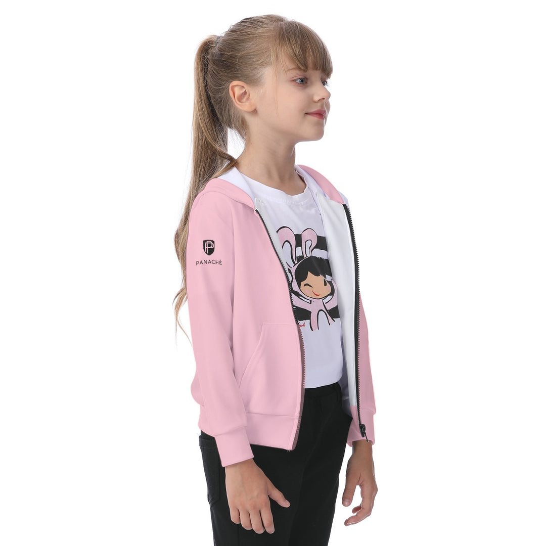 Kid's Zip-up Hoodie with Patch Pocket