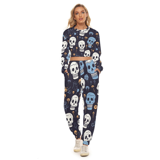 Women's Crop Sweatshirt Suit