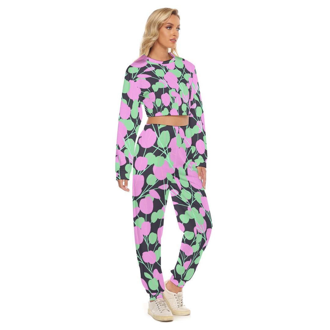 Women's Crop Sweatshirt Suit