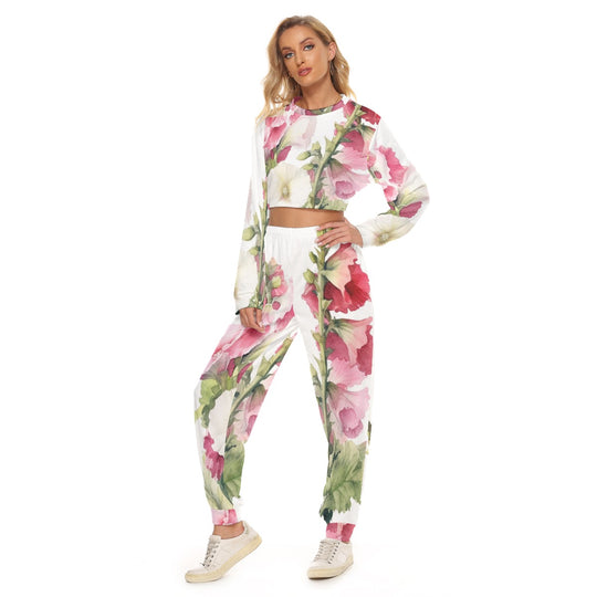 Women's Crop Sweatshirt Suit