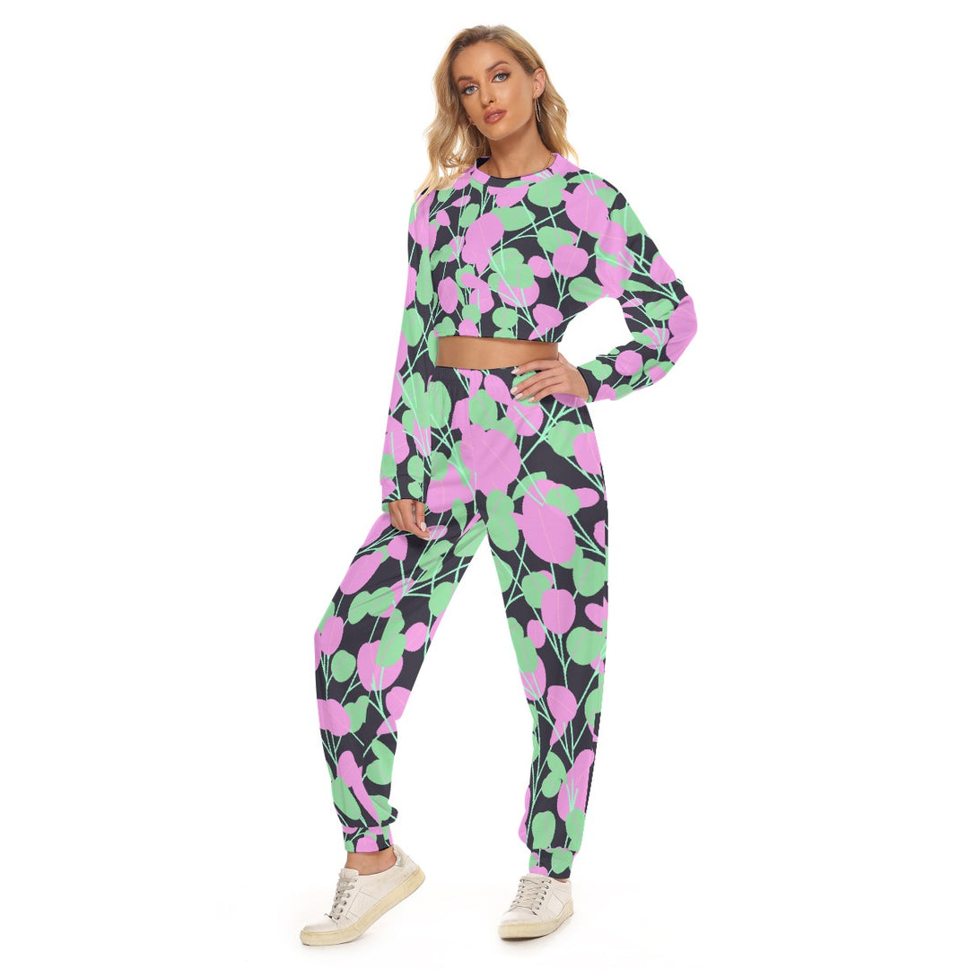 Women's Crop Sweatshirt Suit