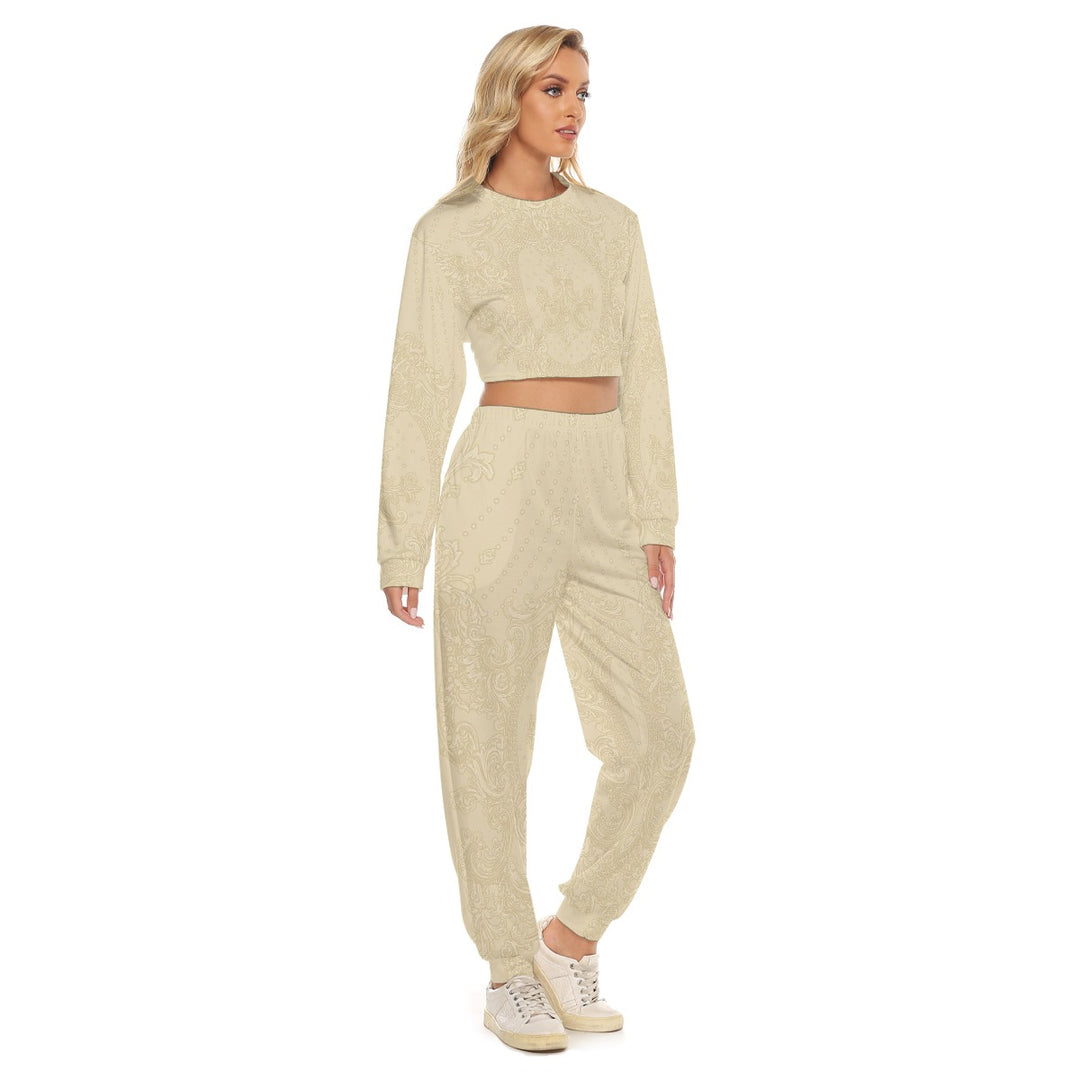 Women's Crop Sweatshirt Suit