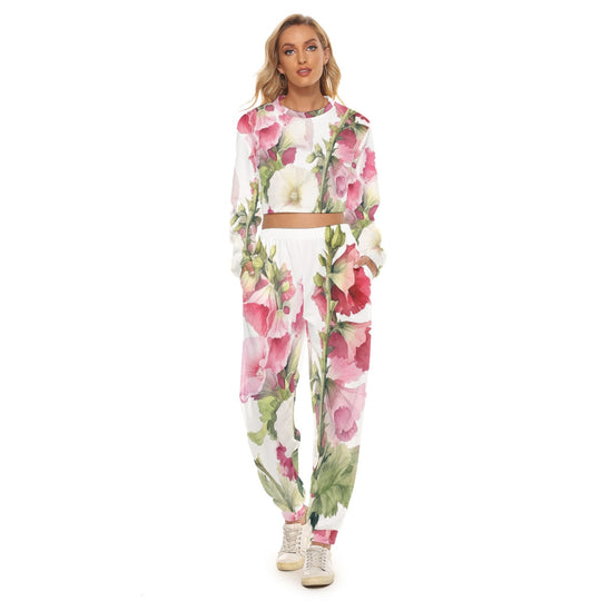 Women's Crop Sweatshirt Suit