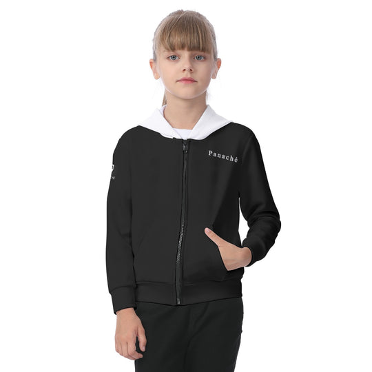 Kid's Zip-up Hoodie with Patch Pocket