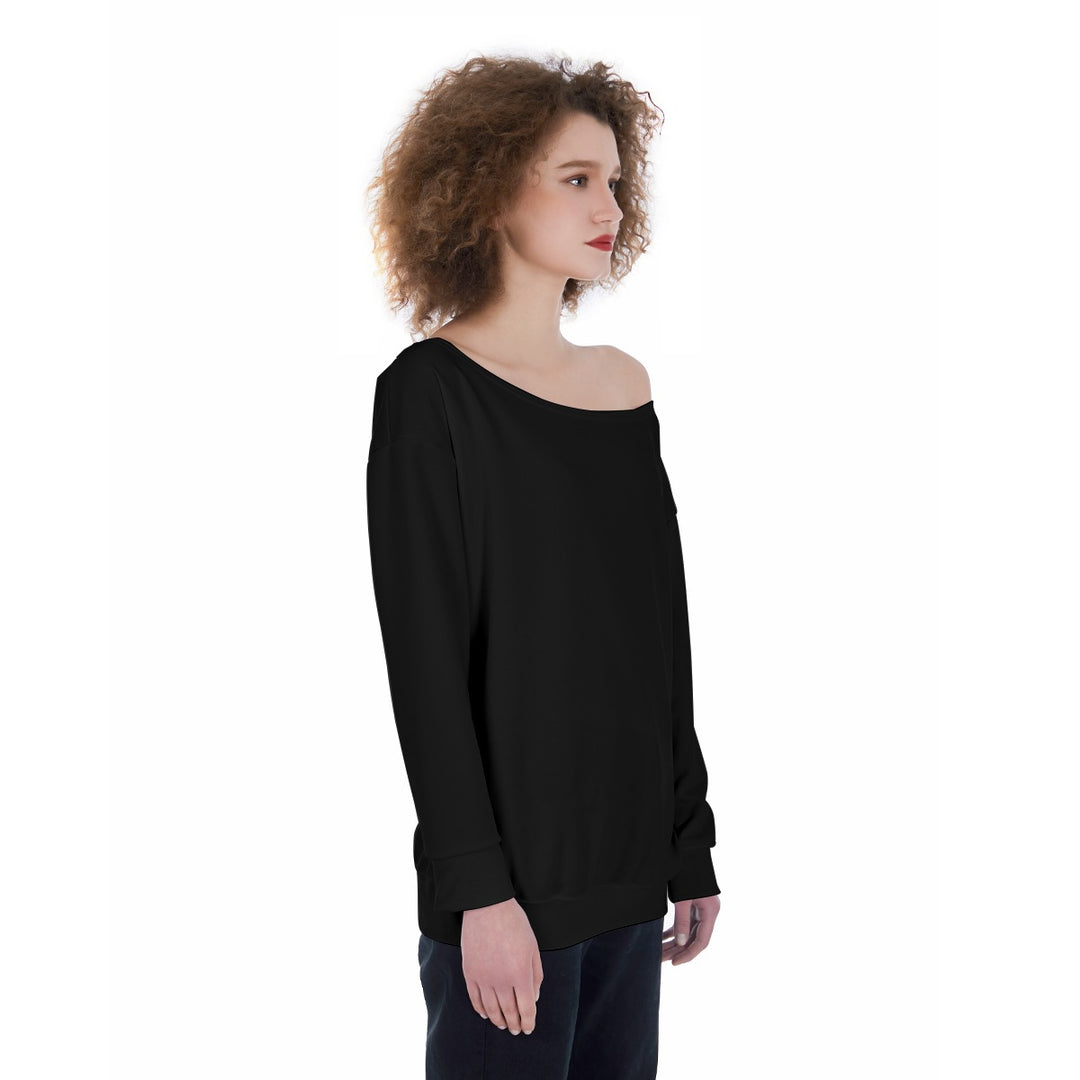 Plus-sized Women's Off-Shoulder Sweatshirt