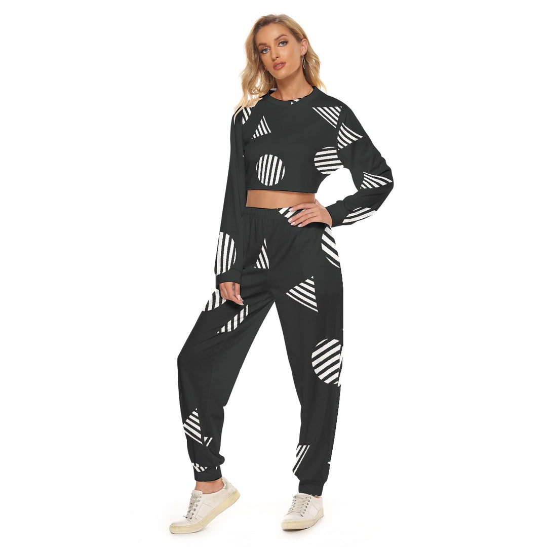 Women's Crop Sweatshirt Suit