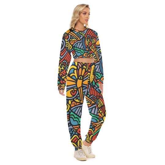 Women's Crop Sweatshirt Suit