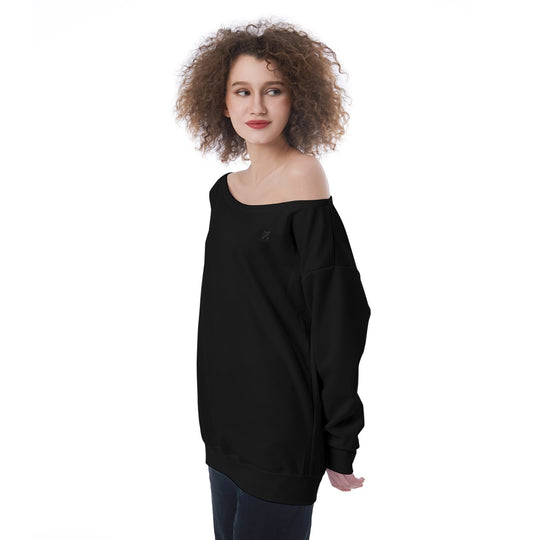 Plus-sized Women's Off-Shoulder Sweatshirt