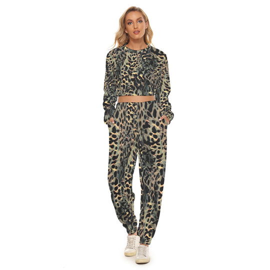 Women's Crop Sweatshirt Suit