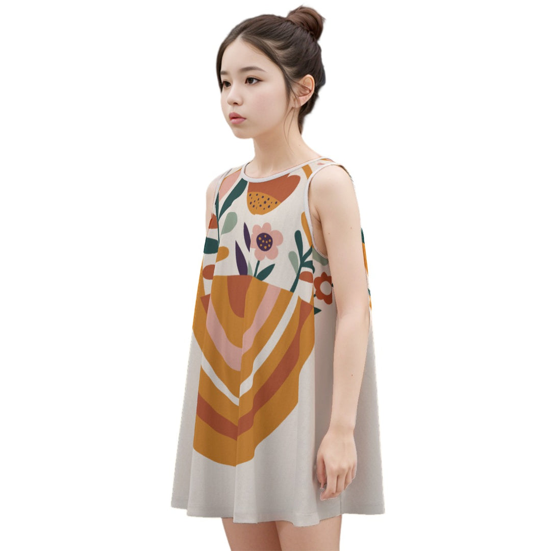 Kid's Sleeveless Dress | 180GSM Cotton