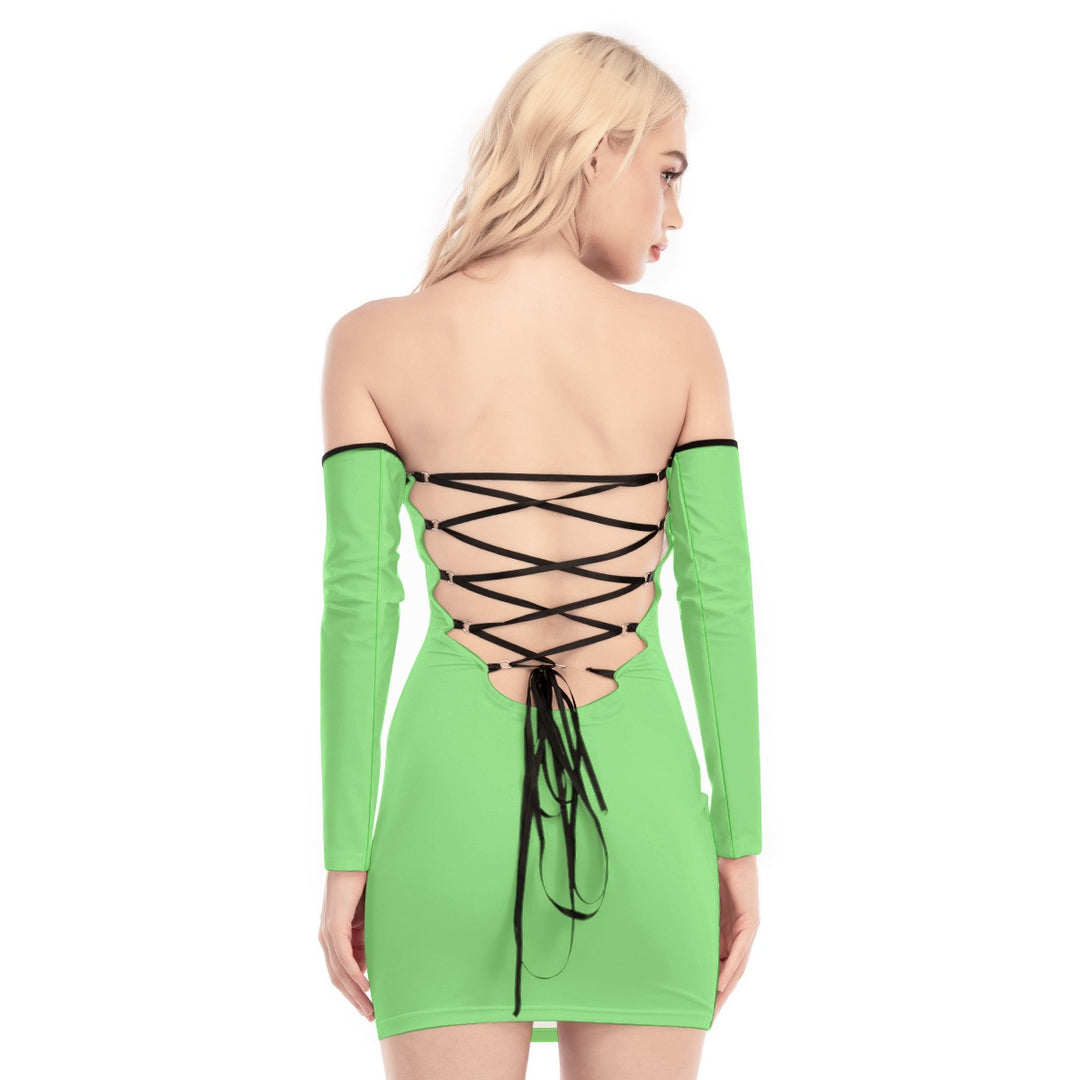 Women's Off-shoulder Back Lace-up Dress