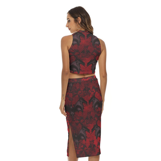 Women's Tank Top & Split High Skirt Set