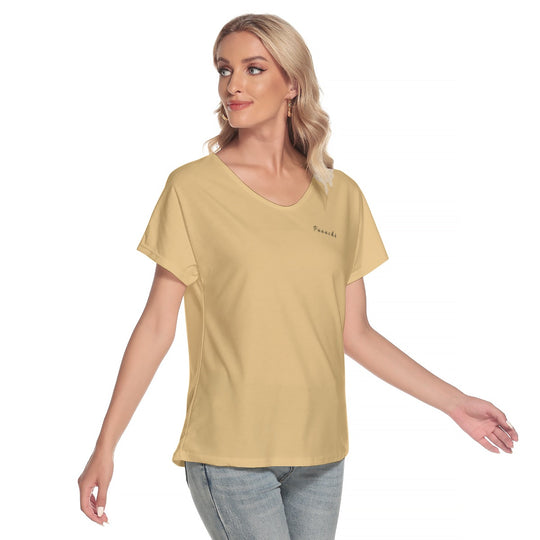 Women's Loose V-neck Short Sleeve T-shirt