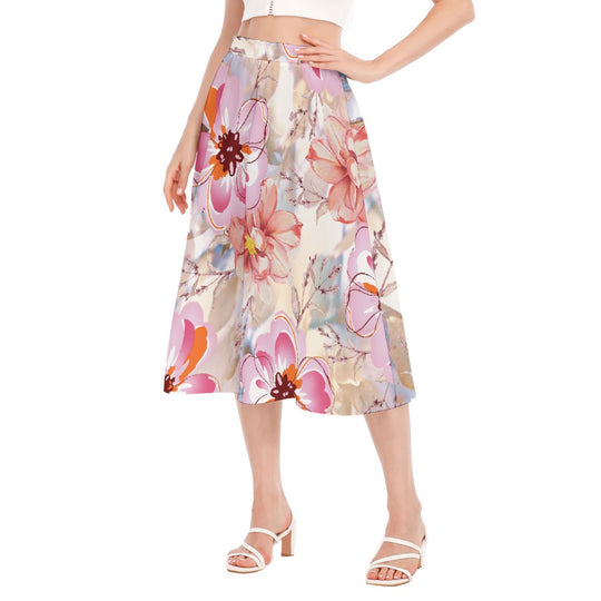 Women's Long Section Chiffon Skirt