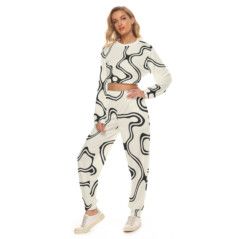 Women's Crop Sweatshirt Suit