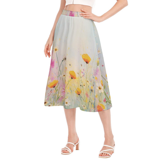 Women's Long Section Chiffon Skirt