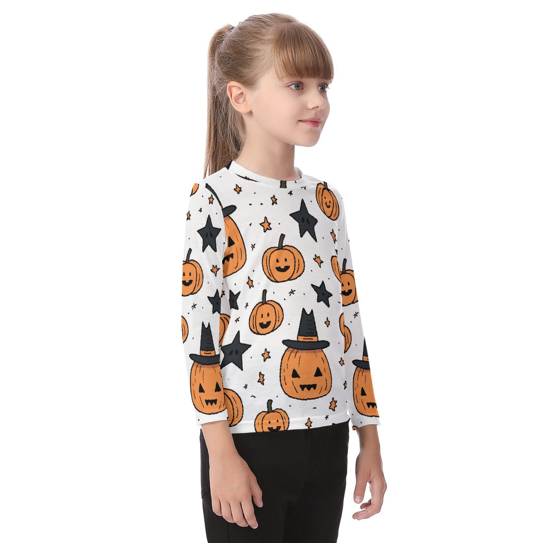 Kid's Round-Neck Long Sleeve T-shirt