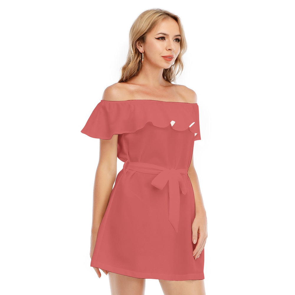 Women's Off-shoulder Dress With Ruffle