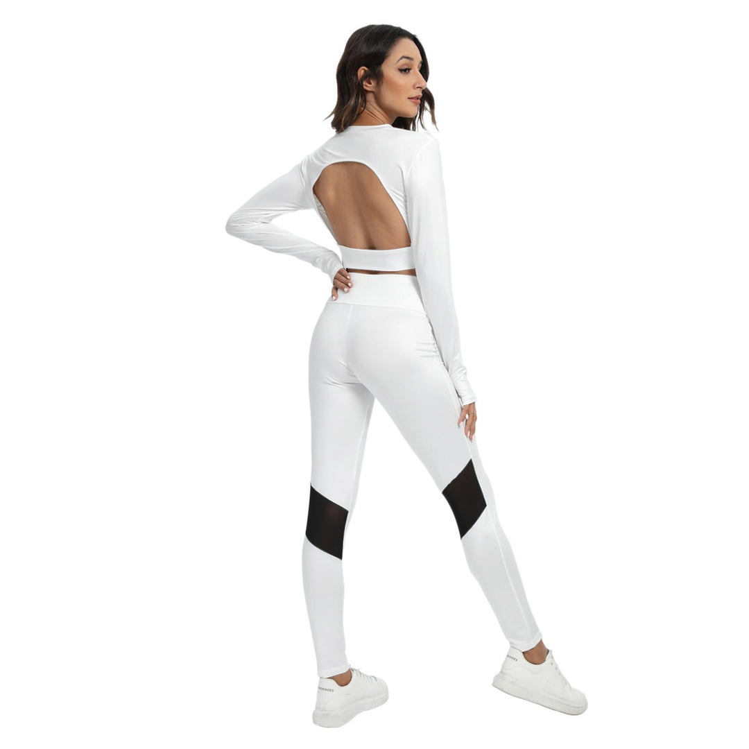 Women's Sport Set With Backless Top And Leggings