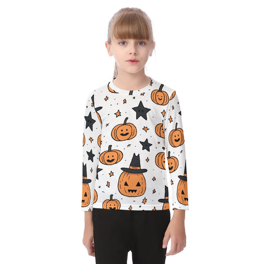 Kid's Round-Neck Long Sleeve T-shirt