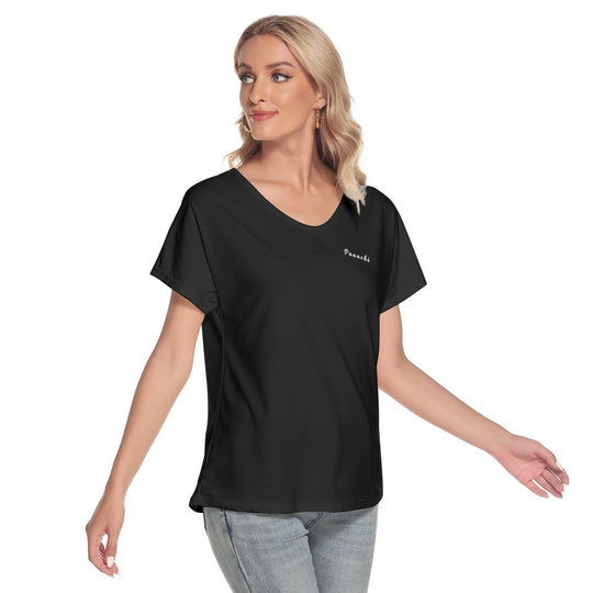 Women's Loose V-neck Short Sleeve T-shirt