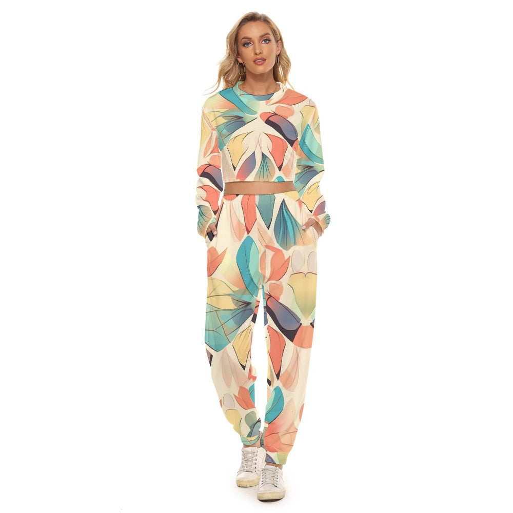 Women's Crop Sweatshirt Suit