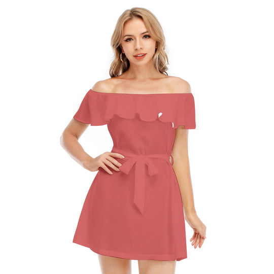 Women's Off-shoulder Dress With Ruffle