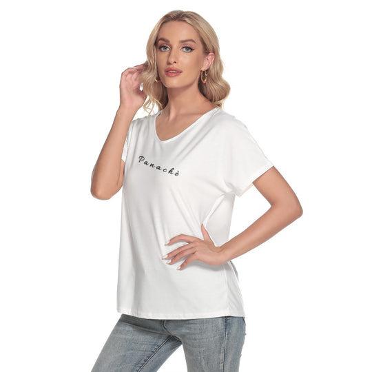 Women's Loose V-neck Short Sleeve T-shirt