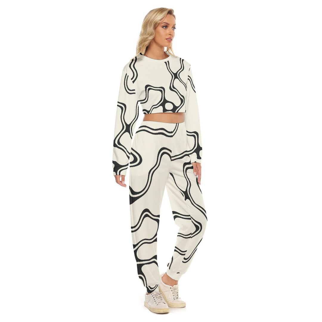 Women's Crop Sweatshirt Suit