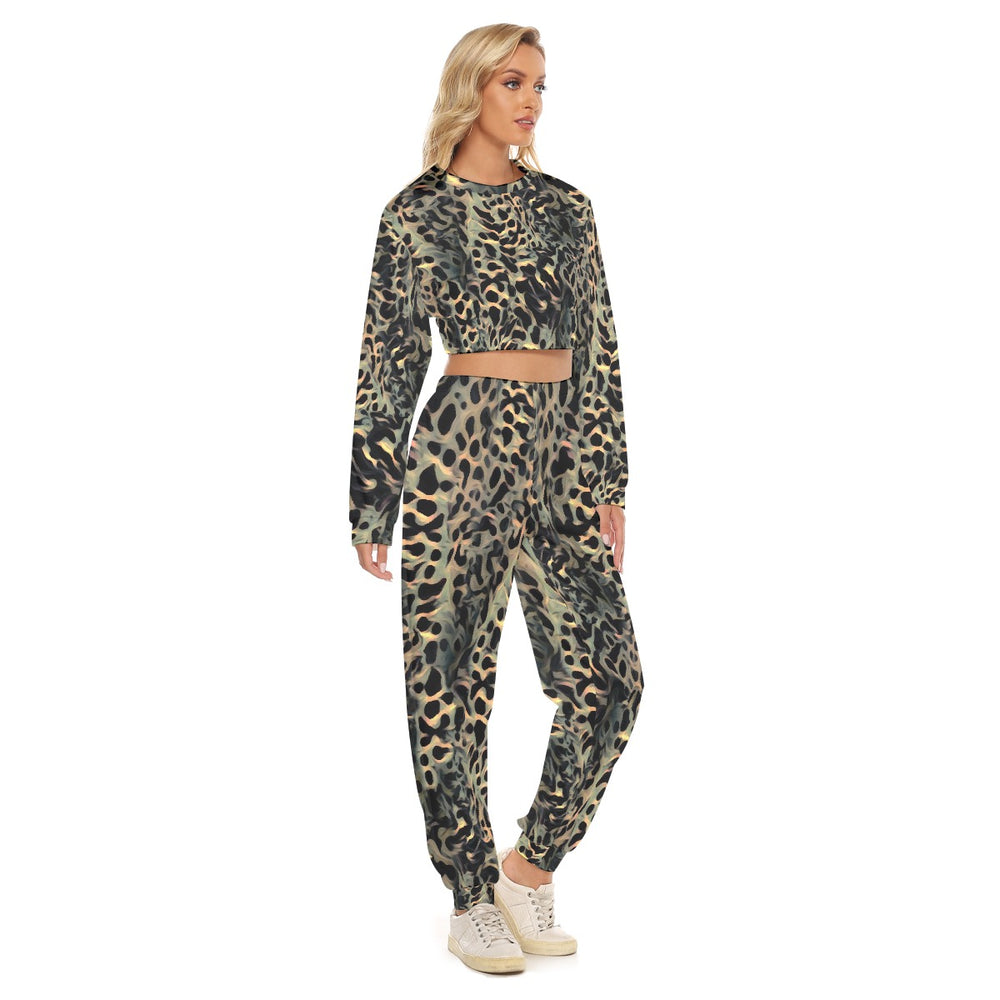 Women's Crop Sweatshirt Suit