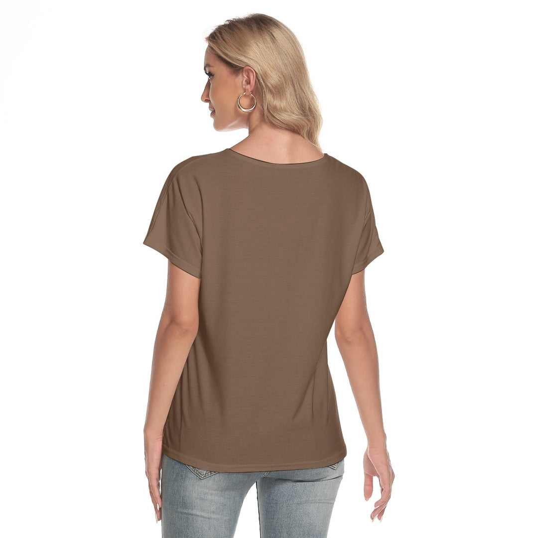 Women's Loose V-neck Short Sleeve T-shirt