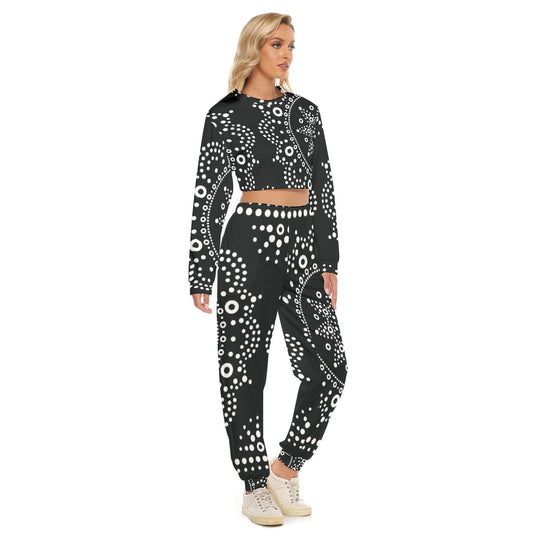 Women's Crop Sweatshirt Suit