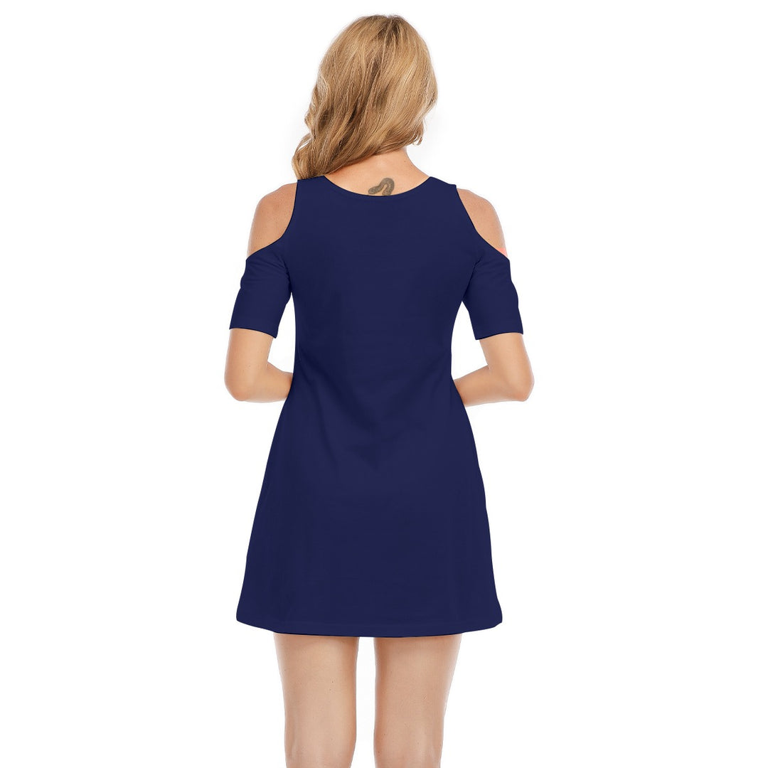 Women's Cold Shoulder Dress | 190GSM Cotton